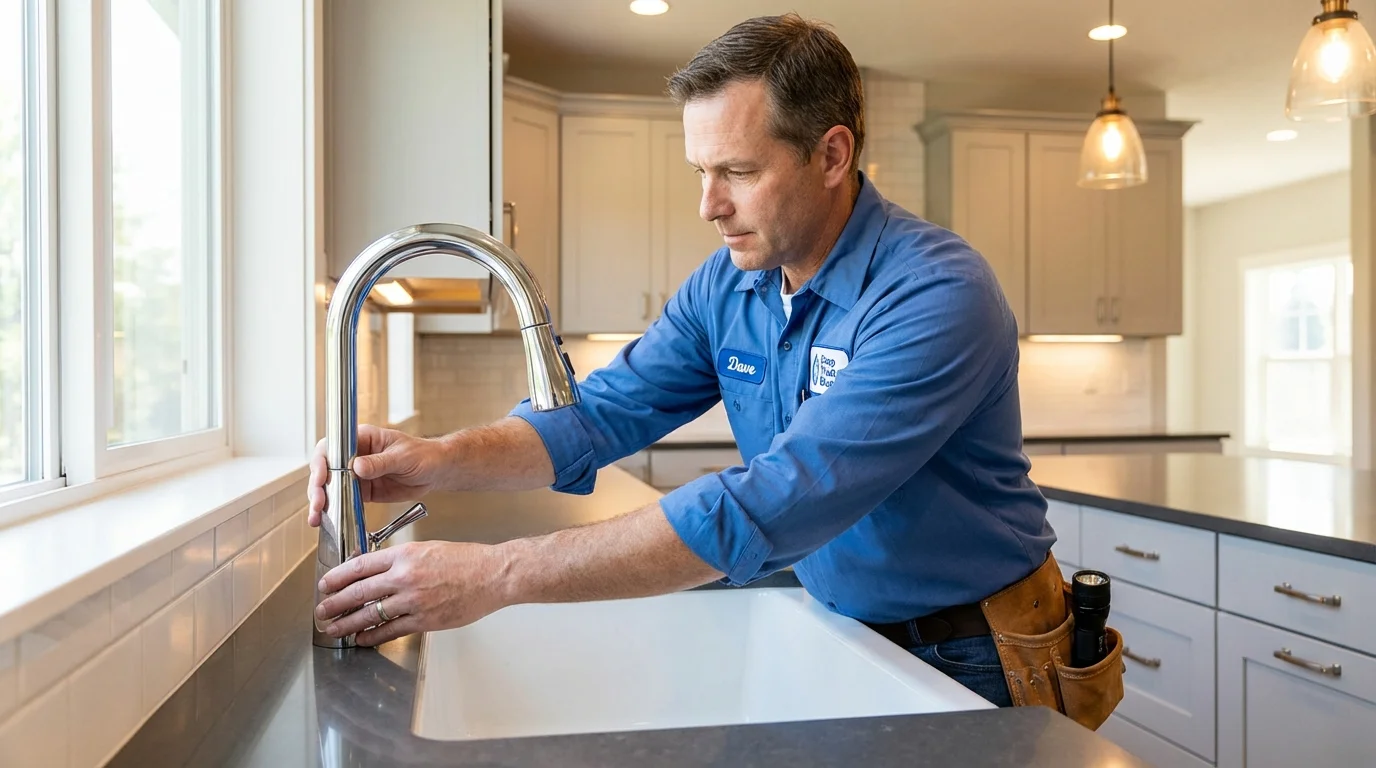 Kitchen faucet installation by Johns Plumbing LLC in New Llano
