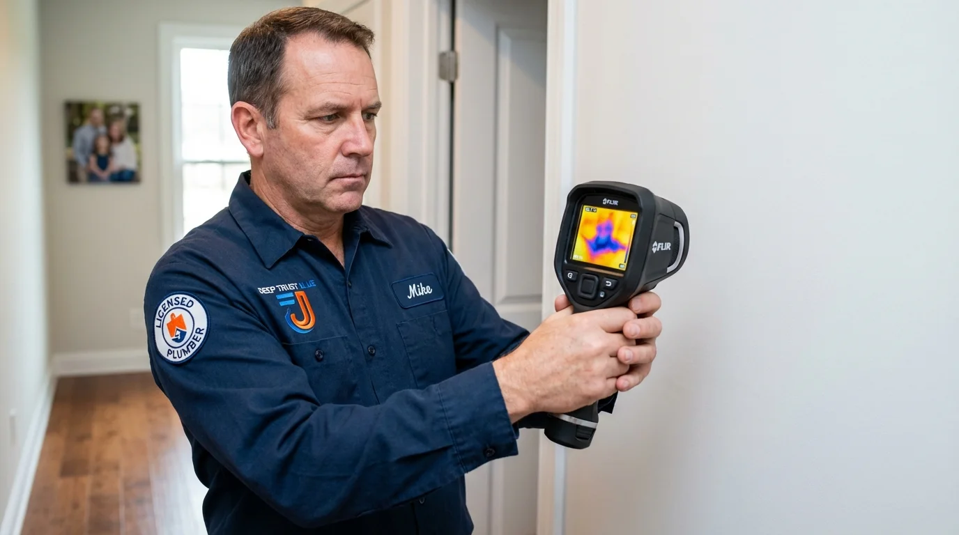 Thermal imaging leak detection by Johns Plumbing LLC in New Llano